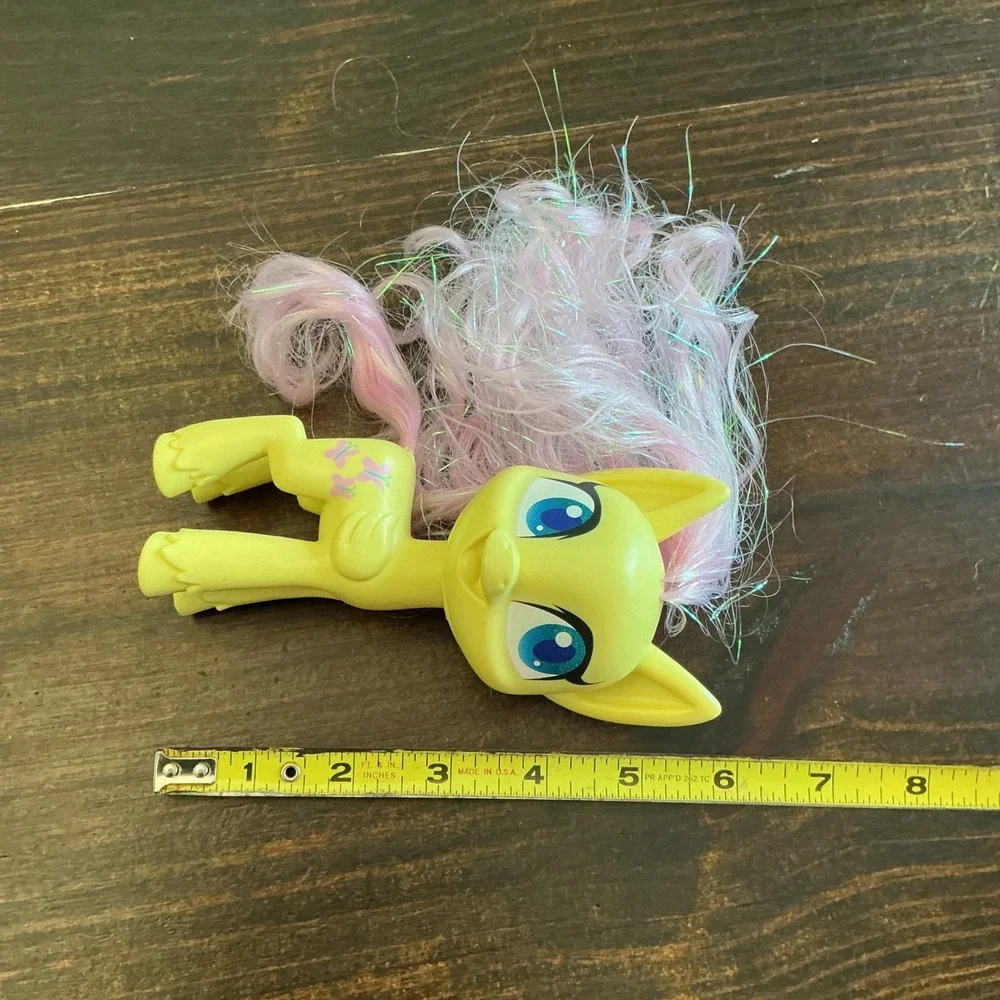 2019 My Little Pony Fluttershy 6 Inch Yellow Pink Tinsel Brushable Hair‎ Figure